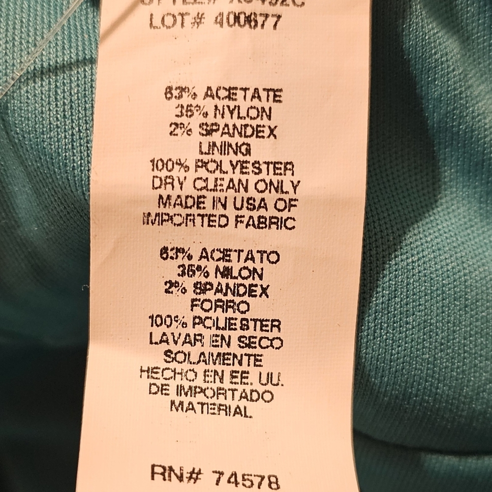 Cache Teal Ruched Dress Size 6 - Picture 3 of 3
